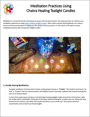 Preview of Article - Meditation Practices Using Chakra Healing Tealight Candles - PDF