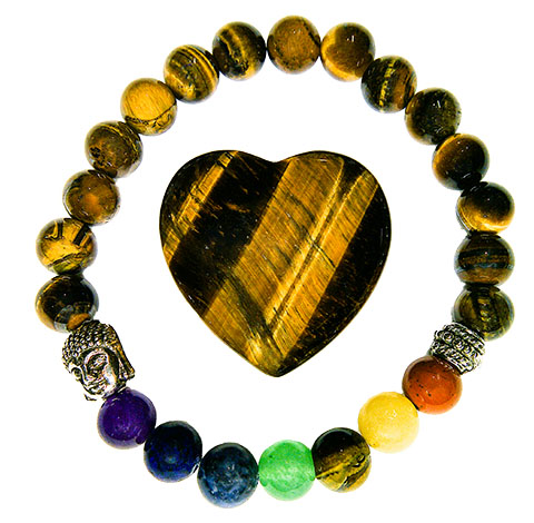 This Tiger's Eye Bracelet heart set is absolutely beautiful. This 100% natural stone set makes a great gift item.